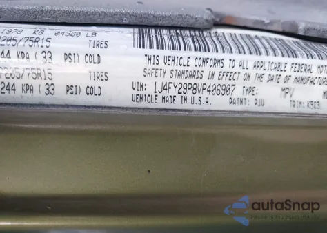 1997 Jeep Wrangler Se from USA, damaged, VIN 1J4FY29P8VP406907